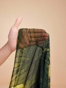 JIAN LASALA Tropical Floral Printed Transparent Mesh Turtleneck Mini Sexy Dress Women Summer Vacation Sheer Dress Mesh Dress See Through Dress Green Mesh Dress Printed Mesh Dress Mesh Dresses For Women Sheer Dresses Ankara Dress Resort Wear Flowy Dress Vintage Homecoming Formal Dress Going Out Fall Women Clothes Festival Outfits Business Casual Women Fall Clothes Wedding Guest Dress Women