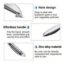 2 件锌合金削皮器，土豆/水果削皮刀，刮刀，削皮器