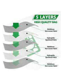 2/5/10pcs For British Purifier Numatic Henry Vacuum Cleaner Accessories Dust Bag NVM-1CH Filter Bag, Suitable For Models NVM-1CH/604015 NOS250B HVR200M-22 Hetty HET200A Harry HHR200A - White - View 6