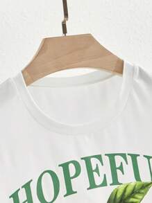 HIMLAND Camiseta ajustada de hombre blanca con estampado de limón casual