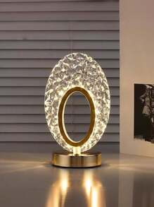 1 Lâmpada de Mesa de Cristal Retrô LED, Controle de Toque, Dimmer de Brilho Gradual em 3 Cores, Carregamento USB, Presente para o Dia dos Namorados, Dia de Ação de Graças/Lâmpada Decorativa de Halloween Natal, Lâmpada Decorativa Interna, Lâmpada Noturna, Adequada Para Escrivaninhas, Mesas de Jantar, Lâmpadas Decorativas de Quartos, Criados-Mudos, Salas de Estar e Presentes - Transparente - Visão 8