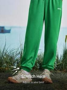 In My Nature Women's Green Elastic Waist Drawstring Summer Outdoor Sports Pants With Pockets,Women's Fall & Winter Outdoor Pants