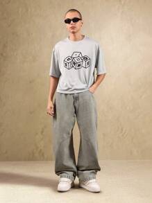 SUMWON Oversized Mesh Athletic T-Shirt With Dice Game Print Urban Streetwear Basketball Jersey Summer Festival Casual Top