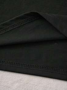 INAWLY Women Simple & Fashionable Regular T-Shirt, Suitable For Summer - Black - View 3