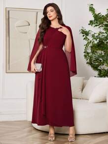 SHEIN Clasi Váy dạ hội tay bèo đính đá trang trí dự tiệc cỡ lớn thanh lịch, váy cocktail màu trơn thanh lịch cỡ lớn, váy dạ hội cỡ lớn, váy dạ hội cong thanh lịch, quần áo mùa thu cỡ lớn, trang phục mùa thu cỡ lớn, trang phục dạ hội đồng quê dự tiệc trở về trường, trang phục đồng quê cho phụ nữ, váy kín đáo cho phụ nữ, trang phục Gothic kín đáo cho phụ nữ, váy dự tiệc cưới của người giàu có, váy cho khách dự tiệc cưới, váy cho mẹ cô dâu dự tiệc cưới, váy trang trọng cho khách dự tiệc cưới, váy sinh nhật cho phụ nữ, trang phục sinh nhật, trang phục Halloween, cosplay, váy đỏ tía cỡ lớn, váy choàng cỡ lớn, váy đỏ tía cỡ lớn, quần áo mùa thu Fairycore, trang phục dự tiệc đồng quê cỡ lớn, trang phục công sở thường ngày cho phụ nữ, trang phục công sở cho phụ nữ, trang phục giáo viên nữ, trang phục Halloween thường ngày cho phụ nữ, trang phục nhà thờ, váy nhà thờ cho phụ nữ, váy cho mẹ cô dâu, trang phục Halloween, trang phục đi chơi - Đỏ - Xem 6