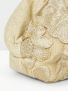 MOTF PREMIUM EMBROIDERY APPLIQUES CLUTCH - Apricot - View 4