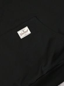 Manfinity Streetrush Sudadera casual con capucha de manga larga para hombre con aplicación de parche floral