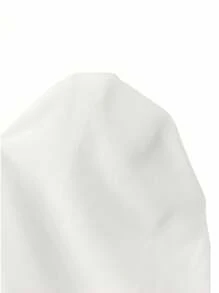 Manfinity Mode 男士商务通勤百搭简约纯色衬衫 白色正装衬衫 男士商务休闲正式白衬衫，秋季长袖上衣 - 白色 - 查看 5