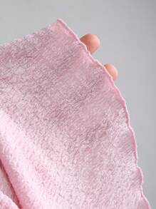 Sweetra Y2K Sexy Crinkle Material Ruched Bandeau Dress - Pink - View 5