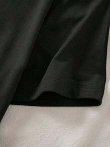 INAWLY Women Simple & Fashionable Regular T-Shirt, Suitable For Summer - Black - View 4