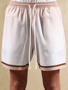 SUMWON 棕榈泉复古工作室夏季度假衬衫和短款家居服套装宽松沙滩装睡衣保龄球衫款式 - 杏色 - 查看 6