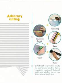 1pc Self Adhesive Blinds Room Darkening Blind,Zebra Window Blinds Room Darkening Shade Curtain Roll Up And Pull Curtain For Window French Door Shades For Kitchen Bathroom Gifts Birthday Graduation