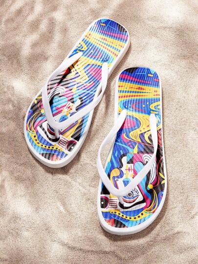 Sandalias tipo tanga negras de moda para mujer