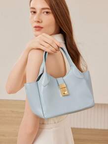 MOTF PREMIUM 时尚多功能日常五金配件顶部提手包 - 藍色 - 查看 2