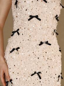 MOTF PREMIUM 优雅浪漫约会派对蝴蝶结装饰迷你连衣裙