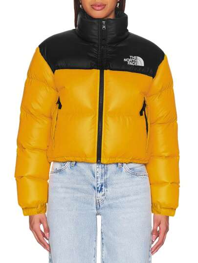 Nuptse Reversible Cropped Quilted Down Jacket - Women's Black Puffer Ultra Light Weight Winter Outerwear NF0A5GGEZU31