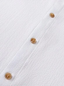 Manfinity RSRT 男士简约休闲假日短袖衬衫套装 - 白色 - 查看 5