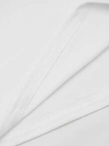 SHEIN LUNE Orange Retro-Style Comfortable Fruit Printed Short Sleeve Top - White - View 4