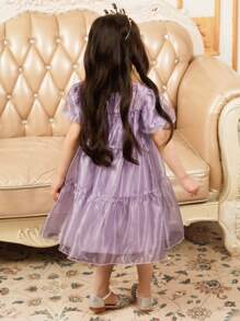 DAZY Falda de malla morada para niñas - Morado Violeta - Ver 6