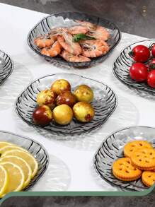 SHEIN 8件套盘子，垃圾盘，吐骨盘，水果盘，甜点盘，蛋糕盘，小吃盘，早餐盘，厨房用品，厨房用品，餐具配件