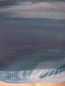 Lupita Cardoza Women's Simple Elegant Fashion Sexy Romantic Tie-Dye Tie Dye Print Draped Neck Ruched Bandeau Top,Rave Top - Green - View 4