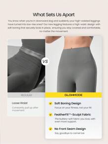 GLOWMODE 28" CoreHold FeatherFit™-Sculpt Weit & Flexibel Rutschfester Sitz Korselett Bauchkontrolle Nahtlos Weite Leggings Mit Seitentaschen Mittlere Belastbarkeit Workout Joggen Fitness Training