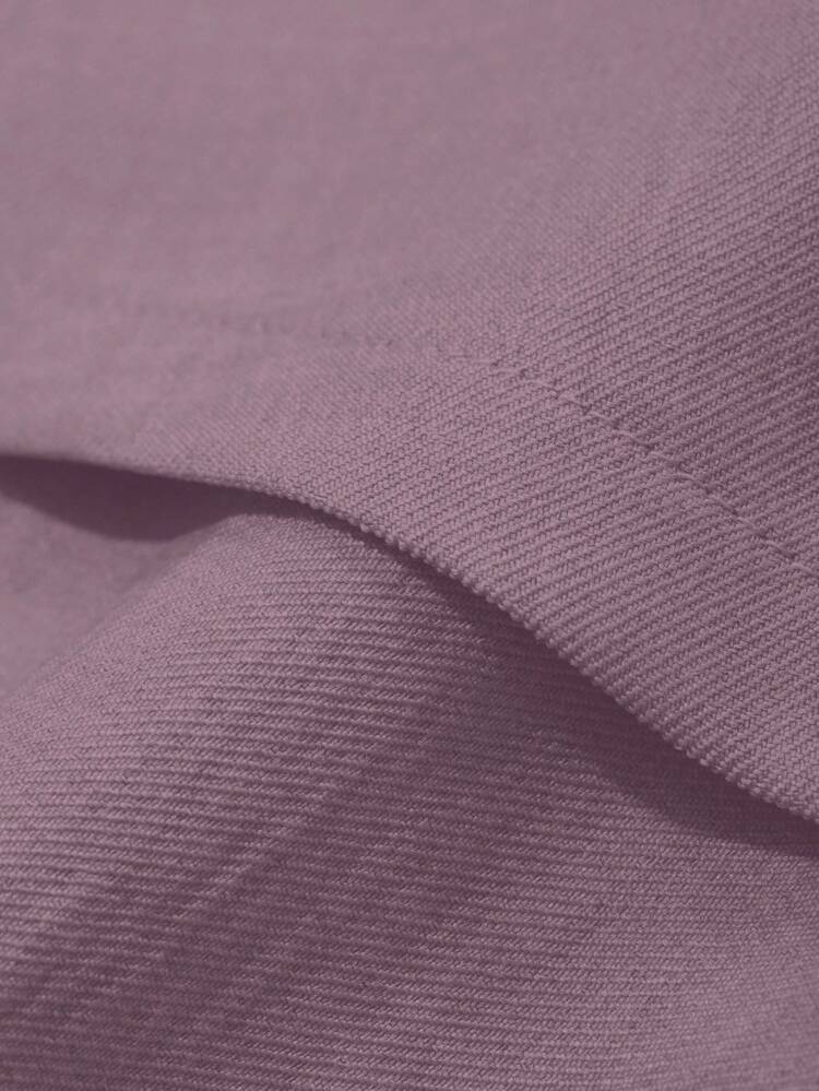 2pcs/Set Women Solid Color Shirt And Wide Leg Pants