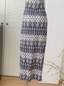 INAWLY Vacation Casual Geometric Print Cami Dress - Multicolor - View 5