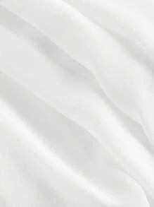 SHEIN MOD 女士优雅纯色不对称领上衣 - 白色 - 查看 11