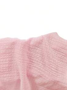 EMERY ROSE Plus Size Casual Solid Color Shorts, Summer - Pink - View 3