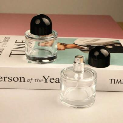 1pc 50ML Glass Perfume Bottle, Spray Bottle, High-End Split Bottle, Empty Bottle, Makeup Water, Mist, Portable Travel Press