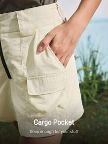 In My Nature Women's Contrast Color Zipper Pocket Casual Outdoor Mini Skirt For Summer