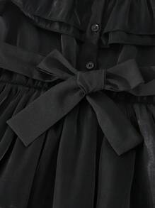 Váy dự tiệc sang trọng, thanh lịch cho bé gái tuổi mới lớn cho những dịp đặc biệt, sinh nhật, giáng sinh, halloween - màu đen - Xem 7