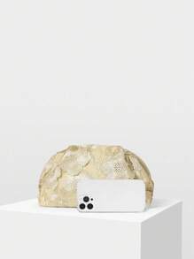 MOTF PREMIUM EMBROIDERY APPLIQUES CLUTCH - Apricot - View 3