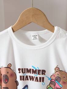 2pcs Baby Boy's Lightweight Romper, Cute Cartoon Print Short Sleeve Jumpsuit, Summer Outfit - Multicolor - View 6