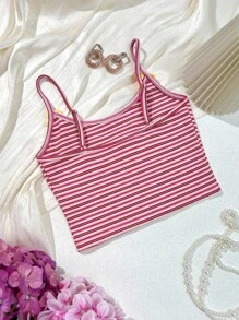 Atasan Camisole Kasual Musim Panas dengan Dekorasi Bunga 3D untuk Remaja Perempuan - MultiWarna - View 2