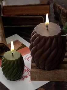Rotating Raindrop Candle Silicone Mold Geometric Gypsum Wool Column Ball Table Mold - White - View 6