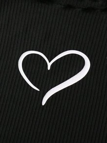 SHEIN Áo thun tay dài co giãn dệt kim màu trơn đơn giản thường ngày cho bé gái nhiều mẫu, thích hợp mặc thường ngày & hàng ngày & đi học hàng ngày vào mùa thu & đông - Hồng - Xem 4