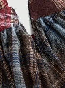 ROMWE J-Fashion 复古 Y2K 女式拼接无袖沙滩演唱会连衣裙，铆钉、水钻、蕾丝、网眼、不对称下摆、低腰、加大码，适合夏季、度假、音乐节，红色、蓝色