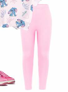 SHEIN 1 Set Kleinkinder, Mädchen, lässiges T-Shirt mit süßem Bären- und Buchstabe Muster, Rundhalsausschnitt, kurzärmelig, und Leggings, bequemes Frühlings-/Sommer-Outfit, Kleinkinder, Mädchen, Oberteil mit Elefantendruck, Kleinkinder, Mädchen, rosa Leggings, Kleinkinder, Mädchen-Outfit-Set, rosa Kleinkinder-Top, Kleinkinder-T-Shirt mit Grafik, Kleinkinder, Mädchen, Leggings, rosa Kleinkinder-Leggings, Kleinkinder-Leggings-Set, Kleinkinder, Mädchen, Sportbekleidung