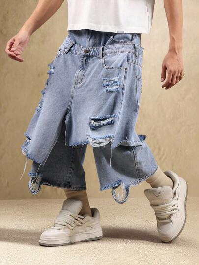 【COSYHARU】Non-fade Bermuda Snap Denim Pants COSYHARU Denim Pants Items | 60% - Asian Fashion Online Store