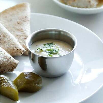 Madebyblanc وعاء خلط السلطة من الفولاذ المقاوم للصدأ 304، تصميم مانع للطيران من الفولاذ المقاوم للصدأ، كوب صلصة الفولاذ المقاوم للصدأ للاستخدام المنزلي، وعاء صغير لتتبيل شرائح اللحم على الطريقة الغربية، وعاء صلصة السلطة والبهارات، مناسب للطبخ والخبز والمخللات والكيك والخبز والسلطات، وعاء معدني