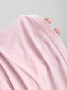 Sweetra 3件套女士休闲纯色斜肩舒适T恤套装 - 彩色 - 查看 6