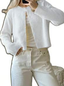 Jouncy 女士休闲百搭纯色开衫