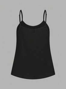 SHEIN EZwear 3 pièces Ensemble femme Débardeur à bretelles réglables avec motifs pois plissés, Coupe ample, Adapté pour le printemps/été