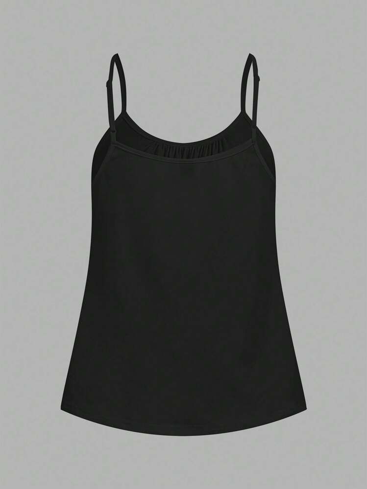 SHEIN EZwear Set de 3 piezas de tops de tirantes con pliegues y lunares para mujer, de ajuste suelto y con tirantes ajustables, apropiados para primavera/verano - Multicolor - Añade 8