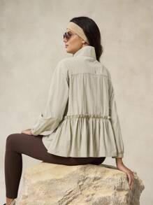 OutZeal 轻便防水立领风衣户外夹克徒步露营 - 綠色 - 查看 10