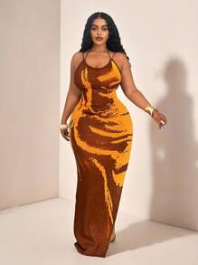 Slaydiva ثوب شاطئ اوربي و اميركي عصري مقاسات كبيرة, فستان ضيق مثير مكشوف الكتفين ذو مقاس جسم