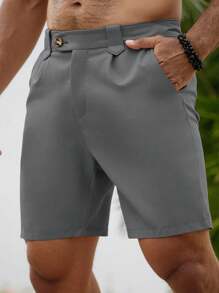 Manfinity Homme Manfinity Men Solid Slant Pocket Shorts