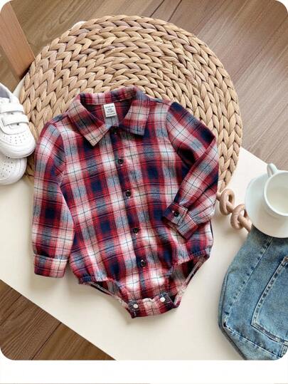 男婴绅士风格长袖一体式连体衣，柔软舒适，适合生日派对、洗礼、1 岁生日、正式活动、婚礼等，适合圣诞节